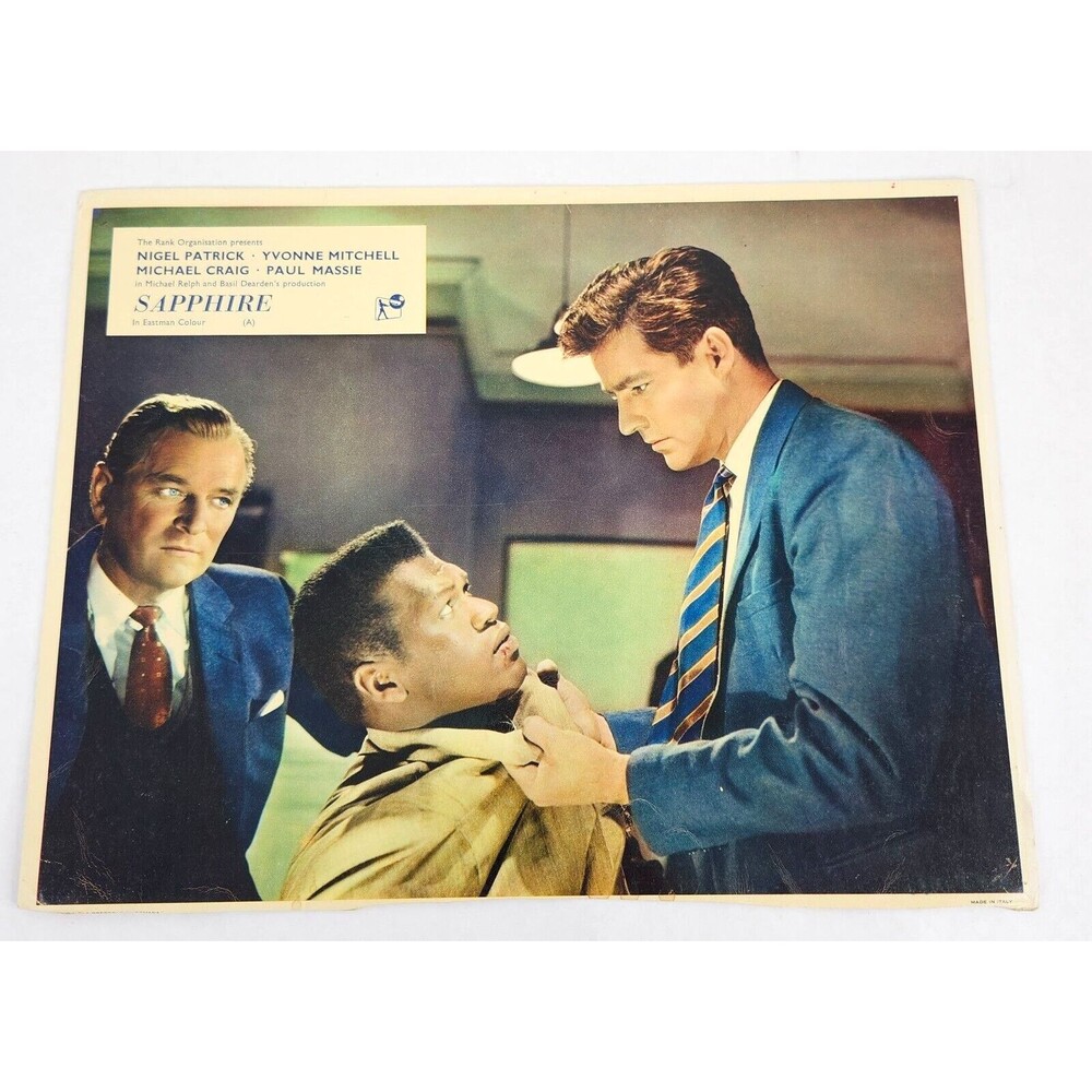 Sapphire 1959 Lobby Card Movie Poster French Thriller Nigel Patrick British UK